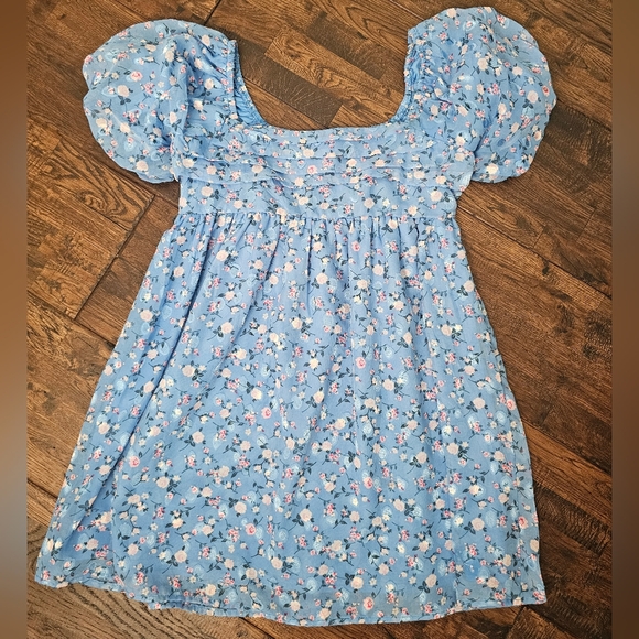 ALLISON KELLY Dresses & Skirts - ALLISON KELLY BLUE FLORAL DRESS WOMENS SIZE MEDIUM